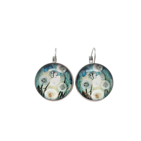 EARRINGS STEEL SILVER FAIRY AMONG FLOWERS2